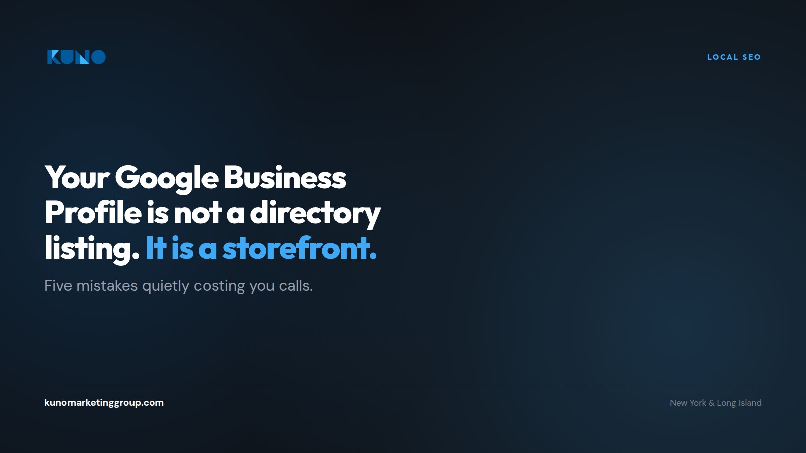 Most local businesses treat their Google Business Profile like a directory listing. It's a storefront.