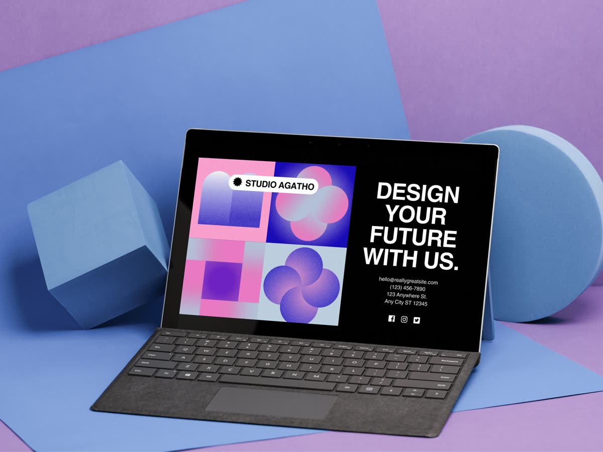 Web design and build — modern marketing website displayed on a laptop