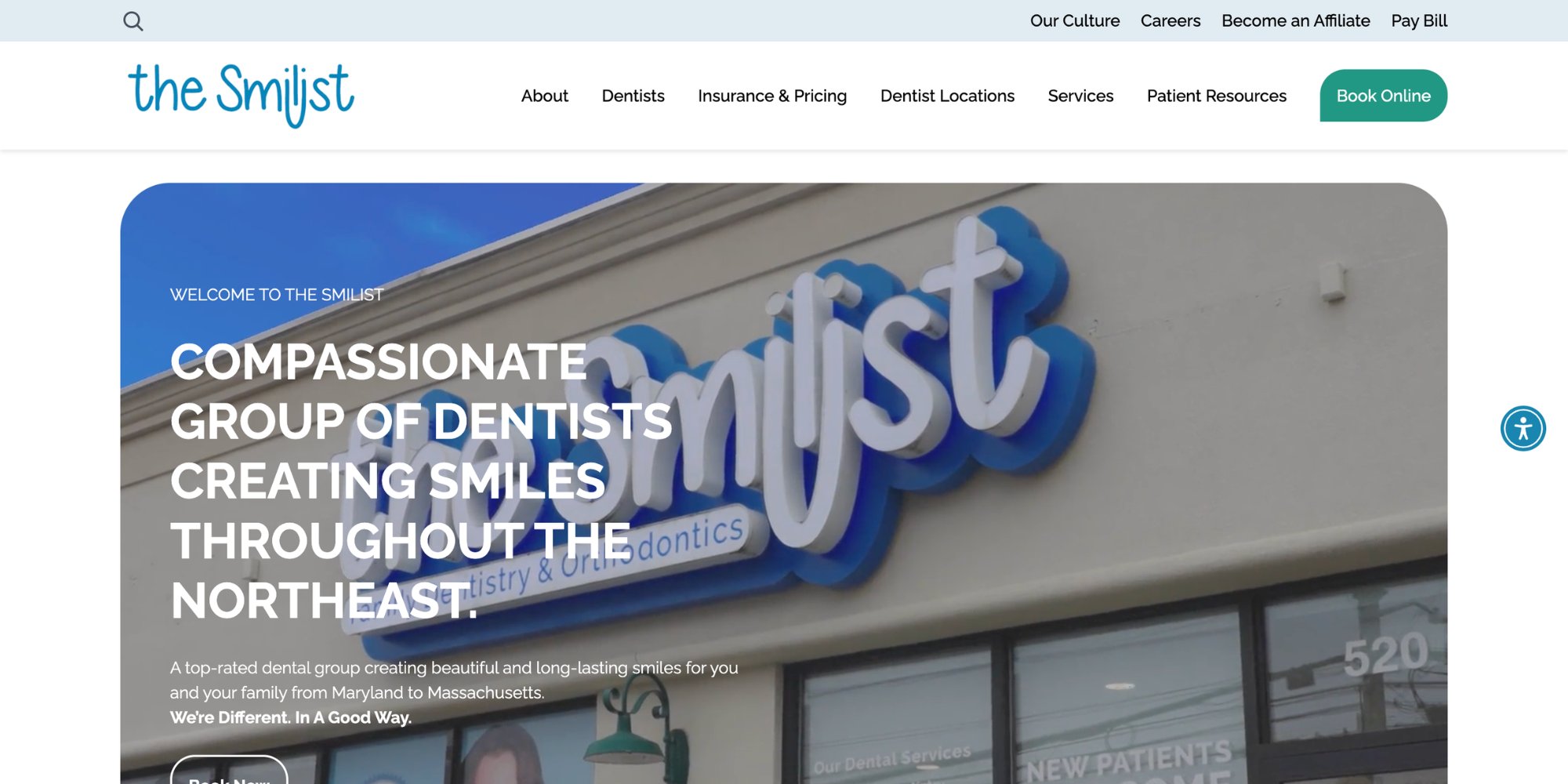 The Smilist Dental website